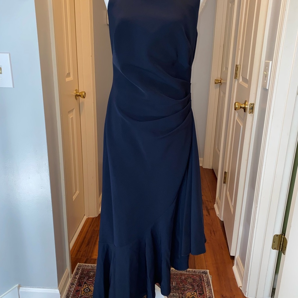 Eliza J Navy Asymmetrical Dress